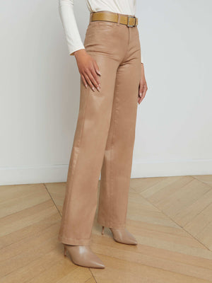 Clayton Coated Wide-Leg Jean jean L'AGENCE