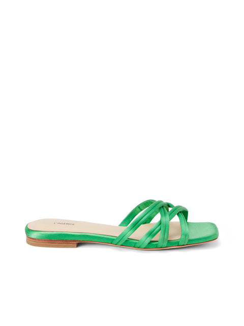 Abelle Satin Flat Sandal flat L'AGENCE Sale