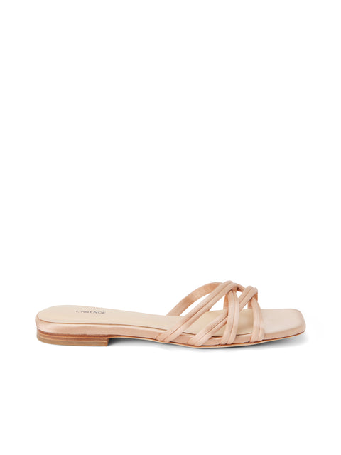 Abelle Satin Flat Sandal flat L'AGENCE Sale