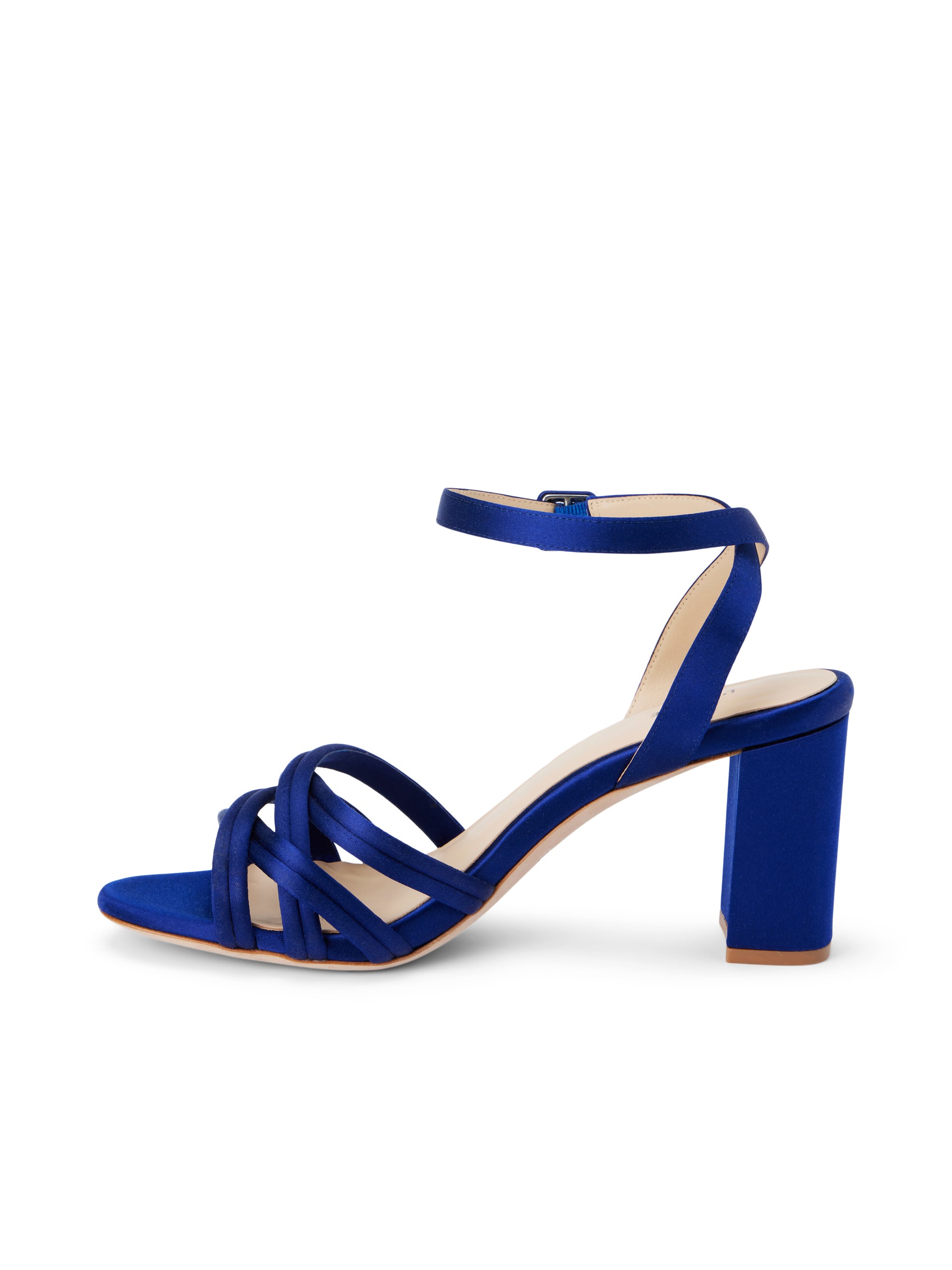 Acelynn Satin Block-Heel Sandal shoes L'AGENCE Sale