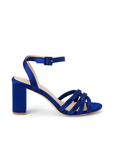 Acelynn Satin Block-Heel Sandal sandal L'AGENCE Sale