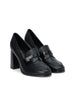 Blanche Heeled Leather Loafer loafer L'AGENCE   