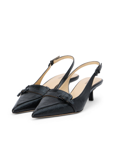 Brigette Leather Slingback mule L'AGENCE   