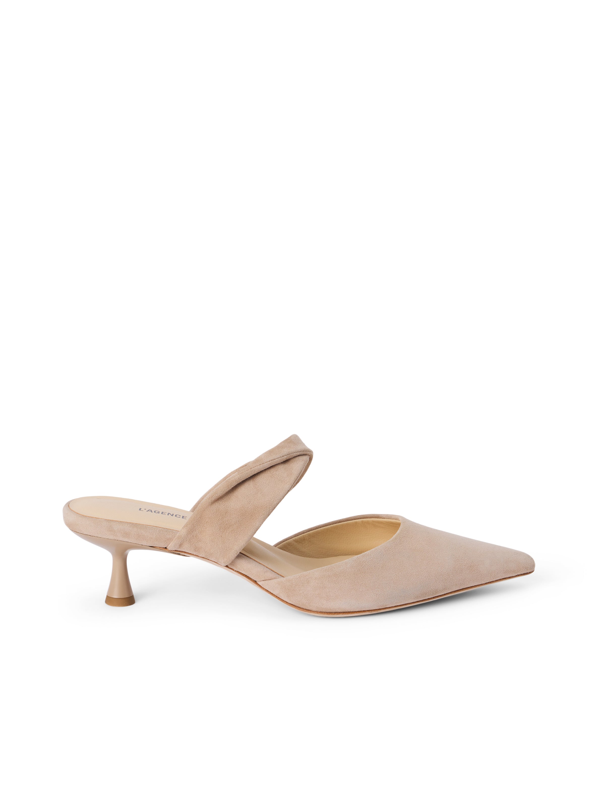 Chloe Heeled Suede Mule mule L'AGENCE Sale