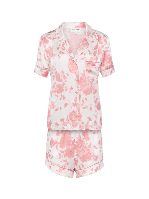 Inez Silk Short Pajama Set sleepwear L'AGENCE