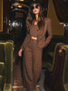 Pilar Houndstooth Wide-Leg Pant