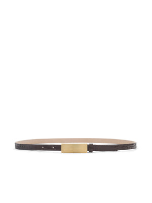 Elyse Croc-Embossed Leather Belt
