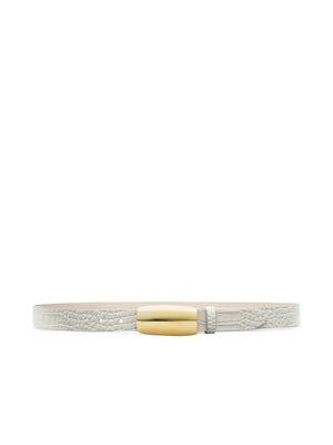 Marlowe Croc-Embossed Leather Belt