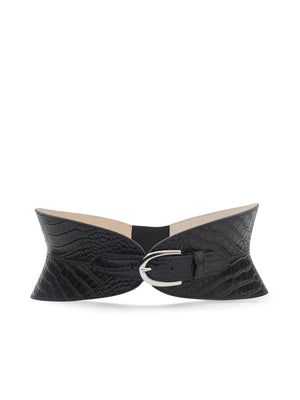 Alexandra Croc-Embossed Corset Belt