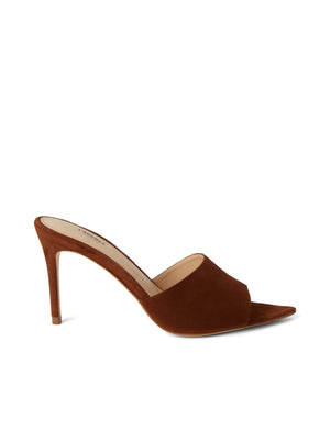 Mule en cuir suédé à bout ouvert Lolita