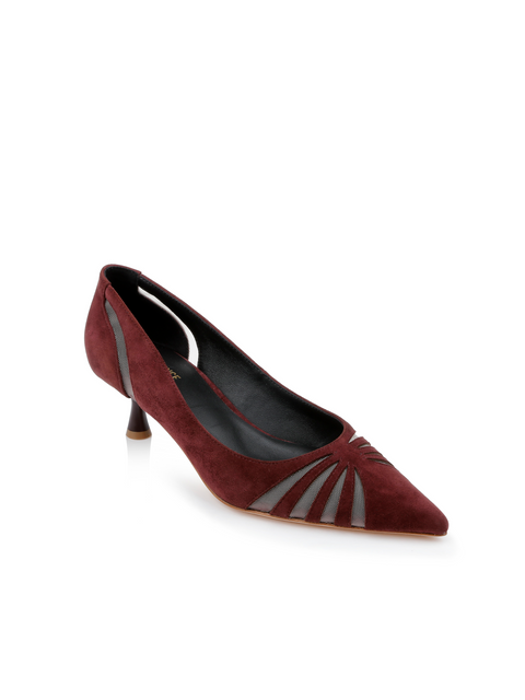 Eglantine Suede Kitten Pump pump L'AGENCE   