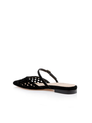 Mules plates en cuir suédé Jacklyn