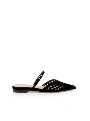 Mules plates en cuir suédé Jacklyn