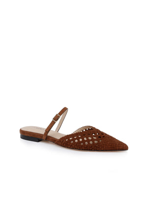 Mules plates en cuir suédé Jacklyn
