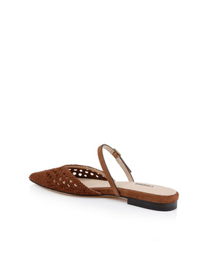 Mules plates en cuir suédé Jacklyn