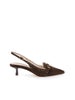 Pump slingback in pelle scamosciata Lourdes