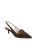 Pump slingback in pelle scamosciata Lourdes