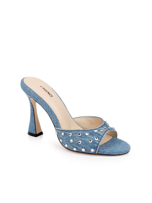 Lucienne Embellished Denim Mule