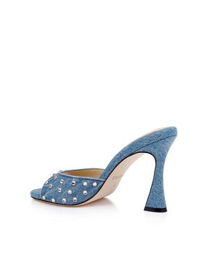 Lucienne Embellished Denim Mule