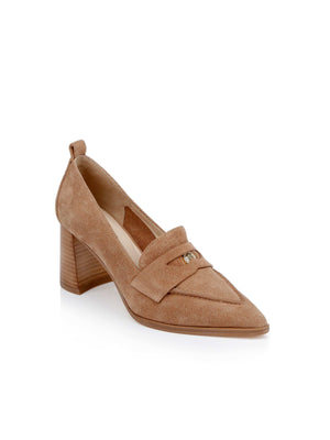 Mallory Suede Block-Heel Loafer