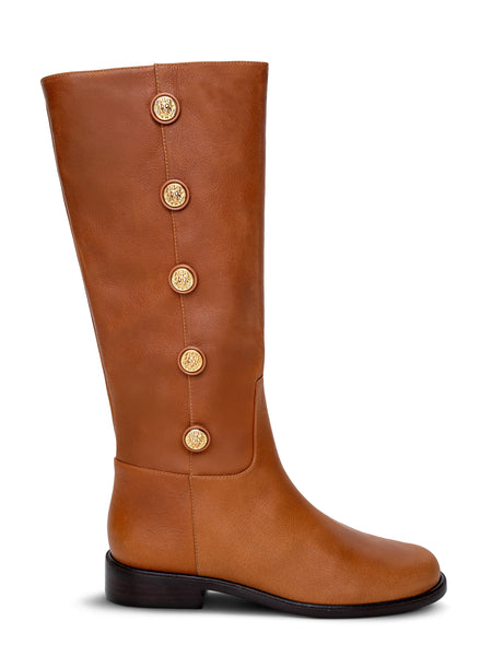 Bottes cavalières Oceana, Cuir couleur cognac L'AGENCE – L'AGENCE