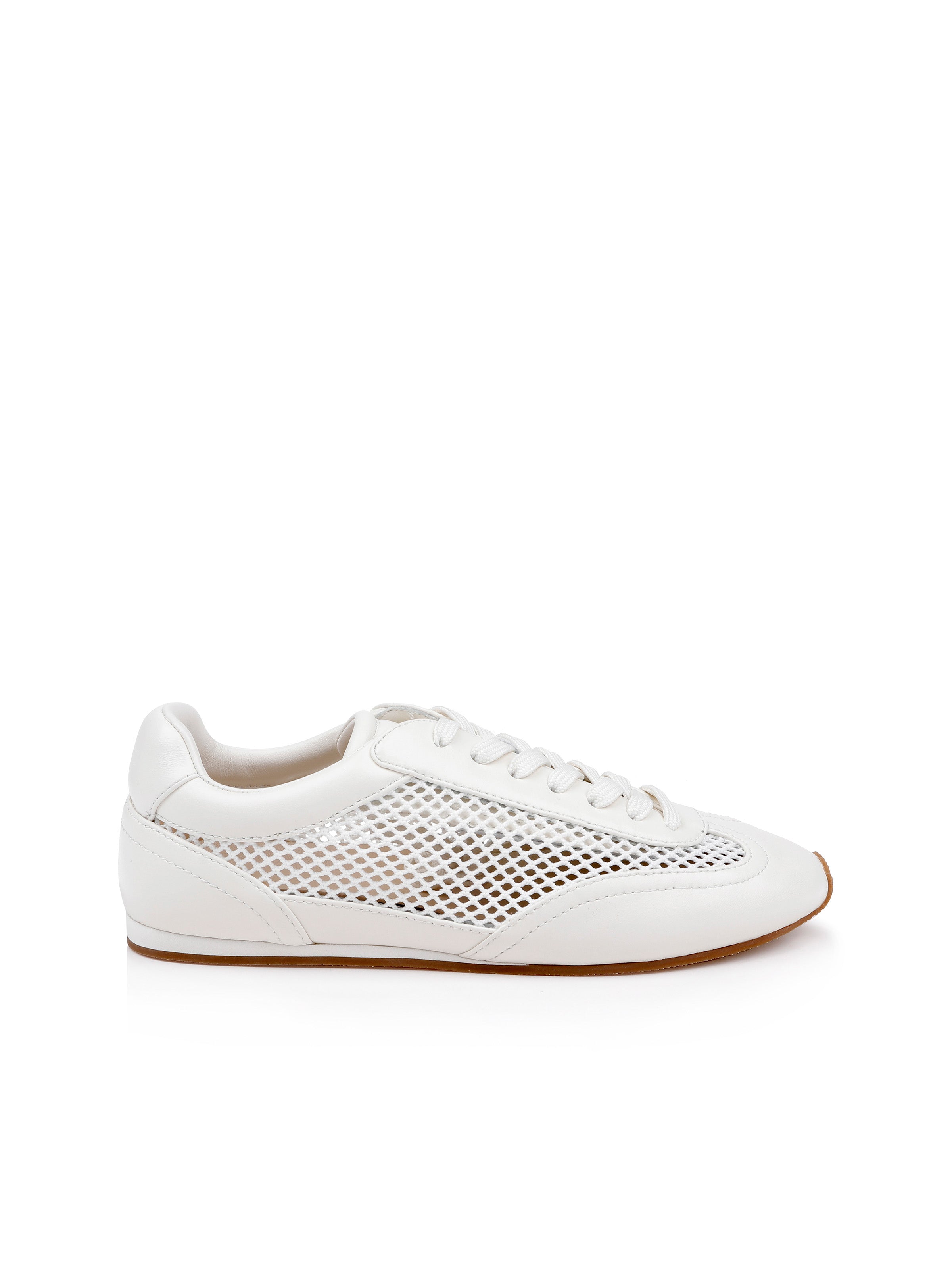 Jarah Sneaker in White Leather | L'AGENCE