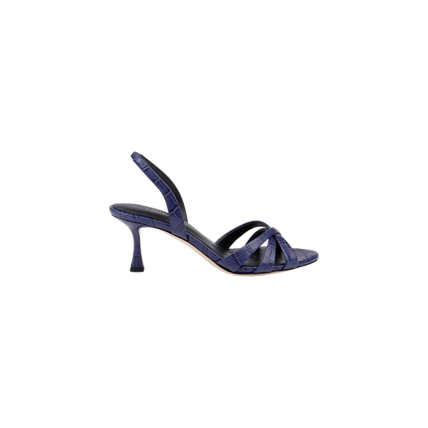 Colwill Slingback Sandal in Midnight Croco | L'AGENCE