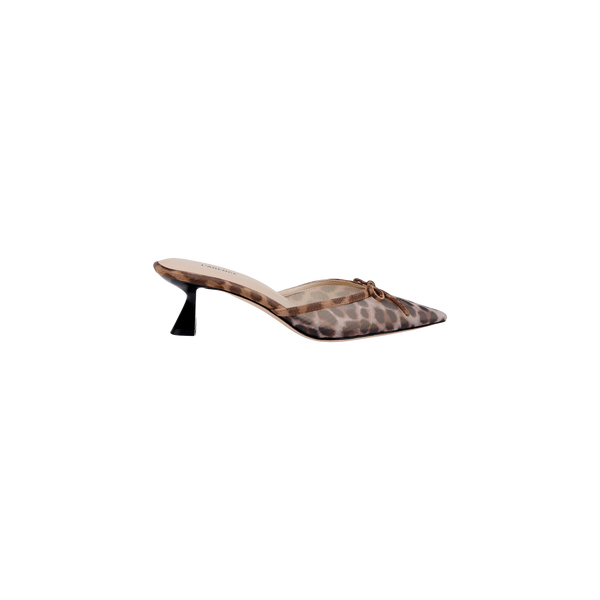 Palermo Mesh Mule in Leopard Mesh | L'AGENCE