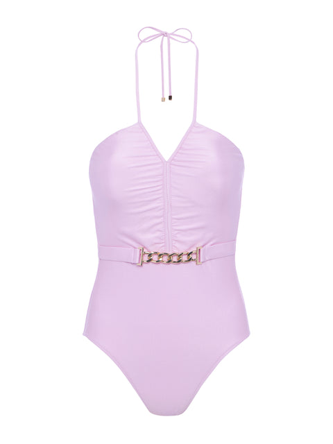 Leila Halter One-Piece Swimsuit swim L'AGENCE