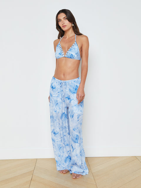 Geraldine Silk-Blend Cover-Up Pant preorder L'AGENCE   