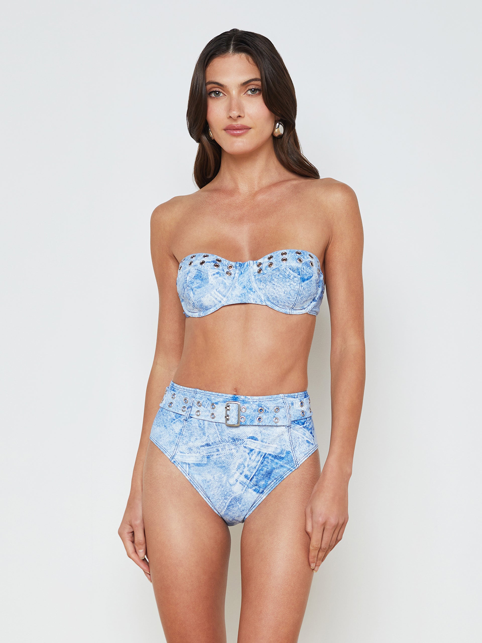 Alexandria Grommet Bikini Top swim L'AGENCE Sale   