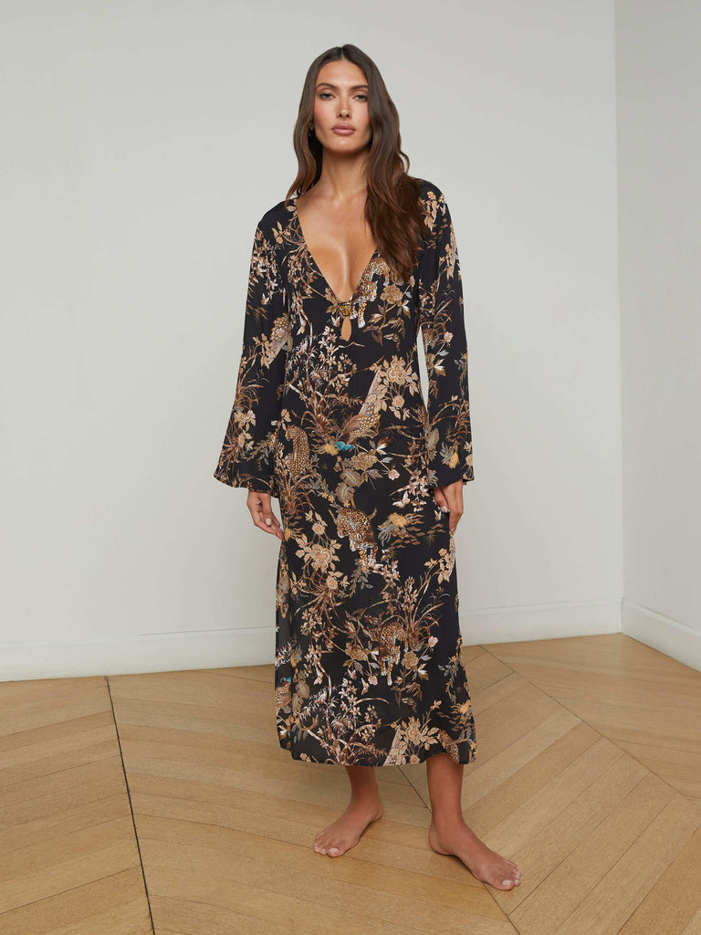 Sara Maxi Cover-Up Dress swim L'AGENCE