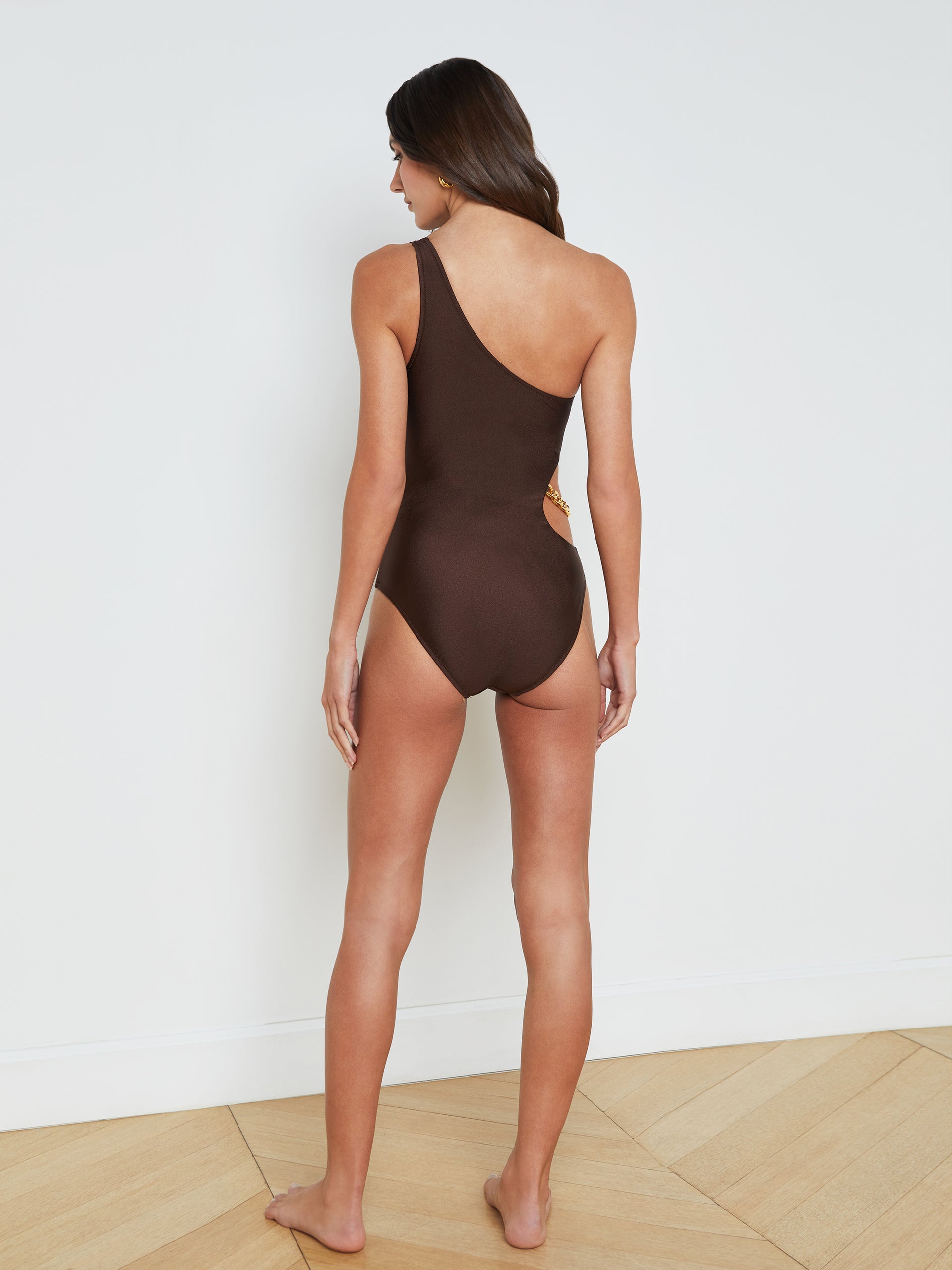 Ava Chain One-Piece Swimsuit swim L'AGENCE Sale   