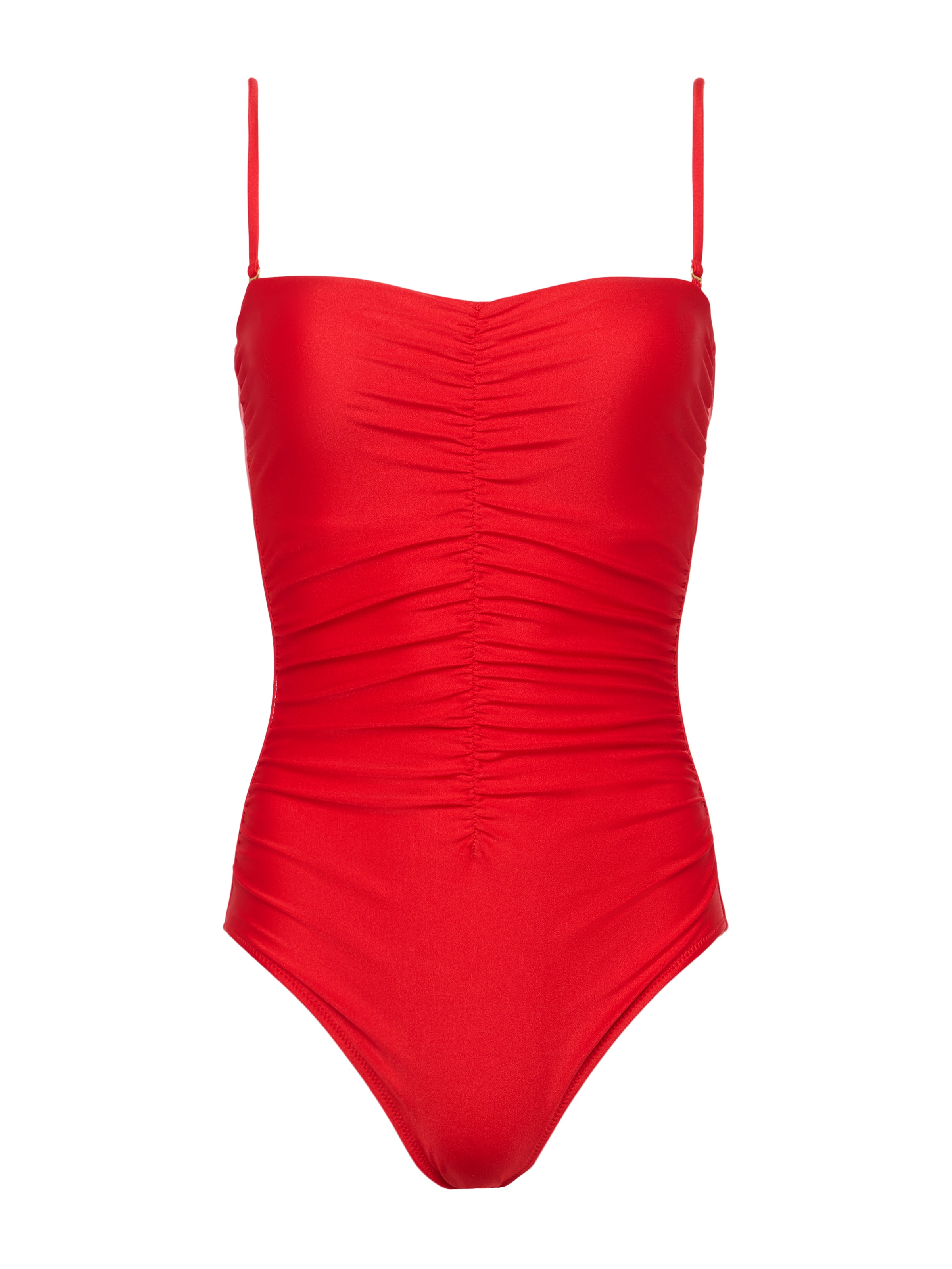 Aubrey Ruched One-Piece Swimsuit swim L'AGENCE