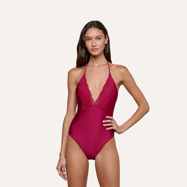 Terra One-Piece Swimsuit in Black Cherry | L'AGENCE