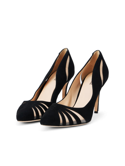 L'AGENCE Zola Pump in Black Suede