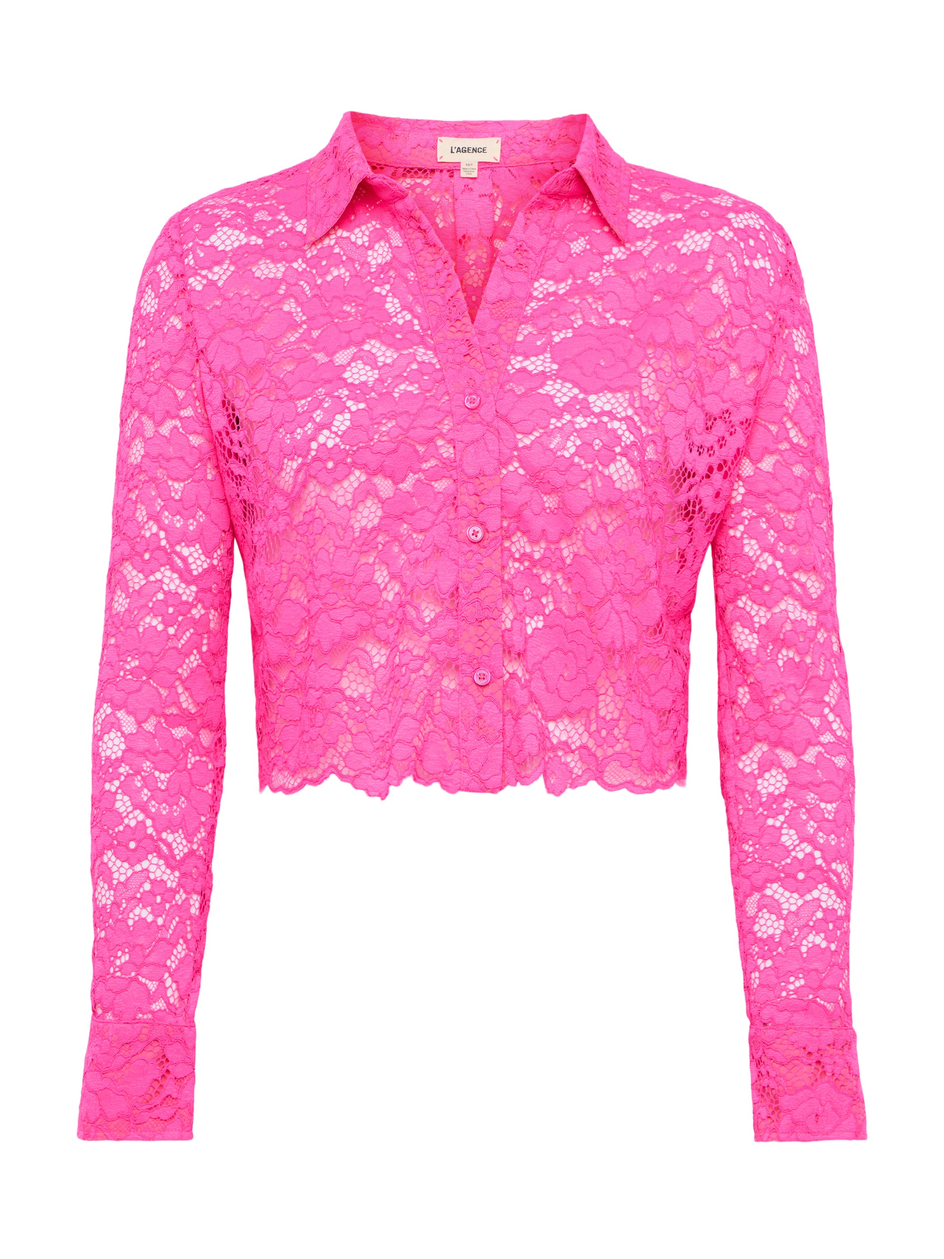 Akemi Lace Cropped Blouse blouse L'AGENCE