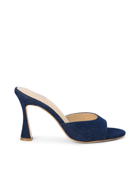 Avery Denim Peep-Toe Mule mule L'AGENCE