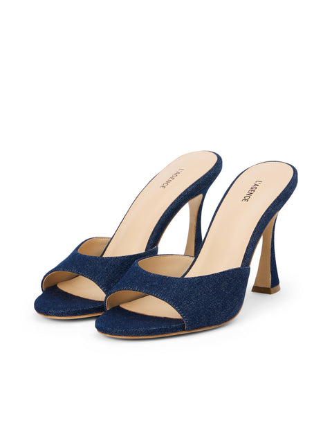 Avery Denim Open-Toe Mule