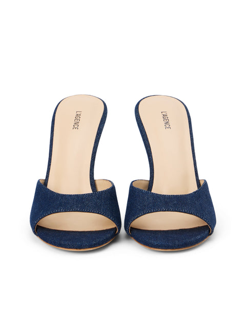 Avery Denim Open-Toe Mule