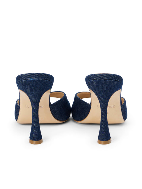 Avery Denim Open-Toe Mule