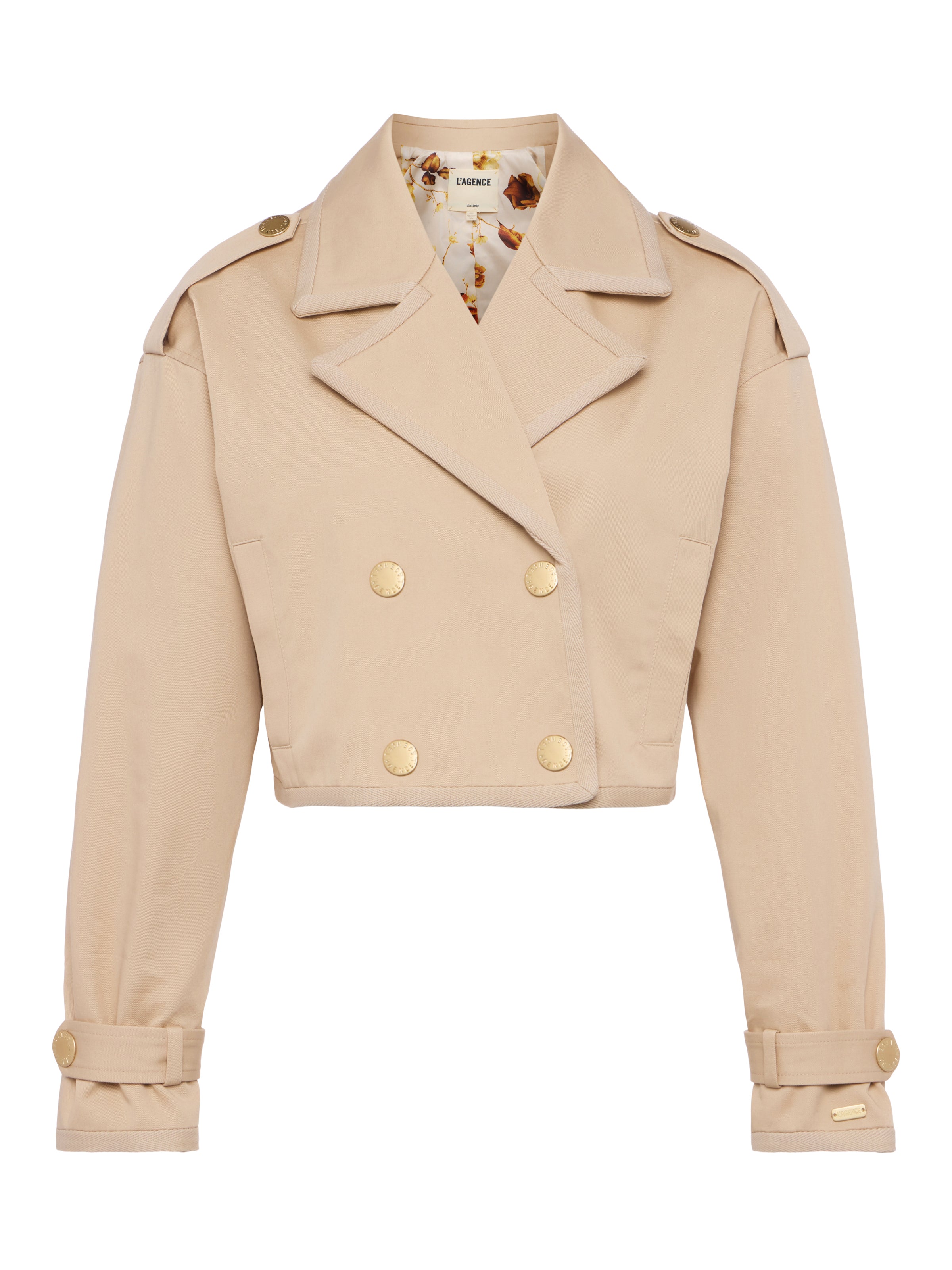 Kento Cropped Trench Coat coat L'AGENCE