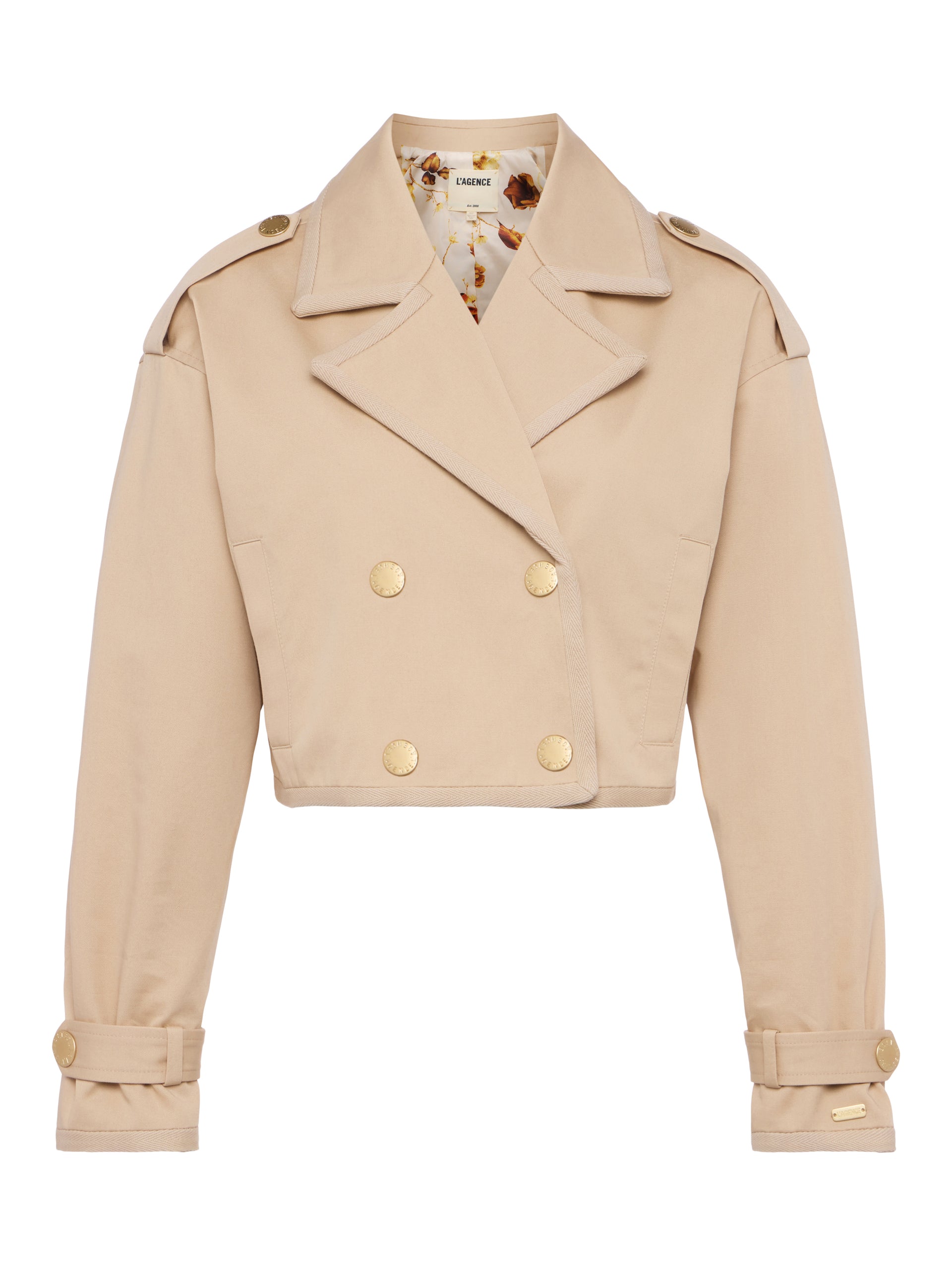 Kento Cropped Trench Coat coat L'AGENCE