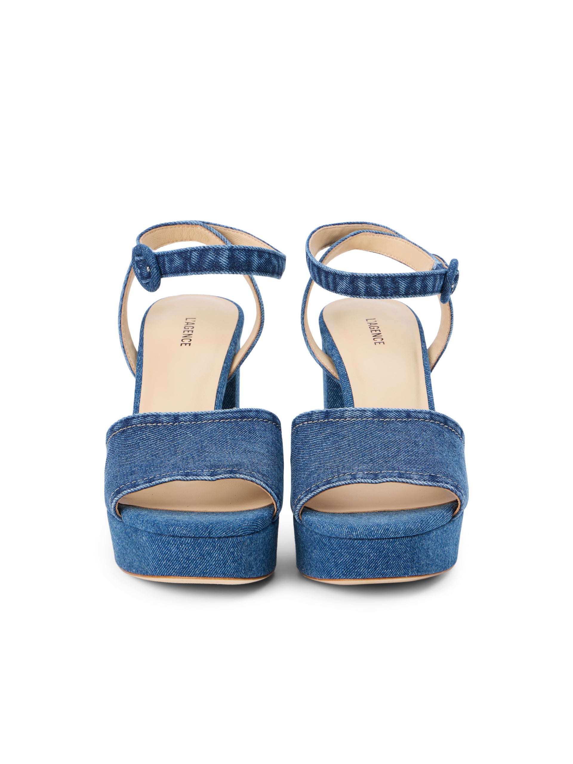 Andree Denim Platform Sandal shoes L'AGENCE Sale