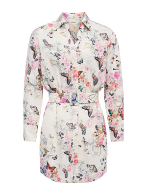 Demie Linen-Blend Shirt Dress dress L'AGENCE