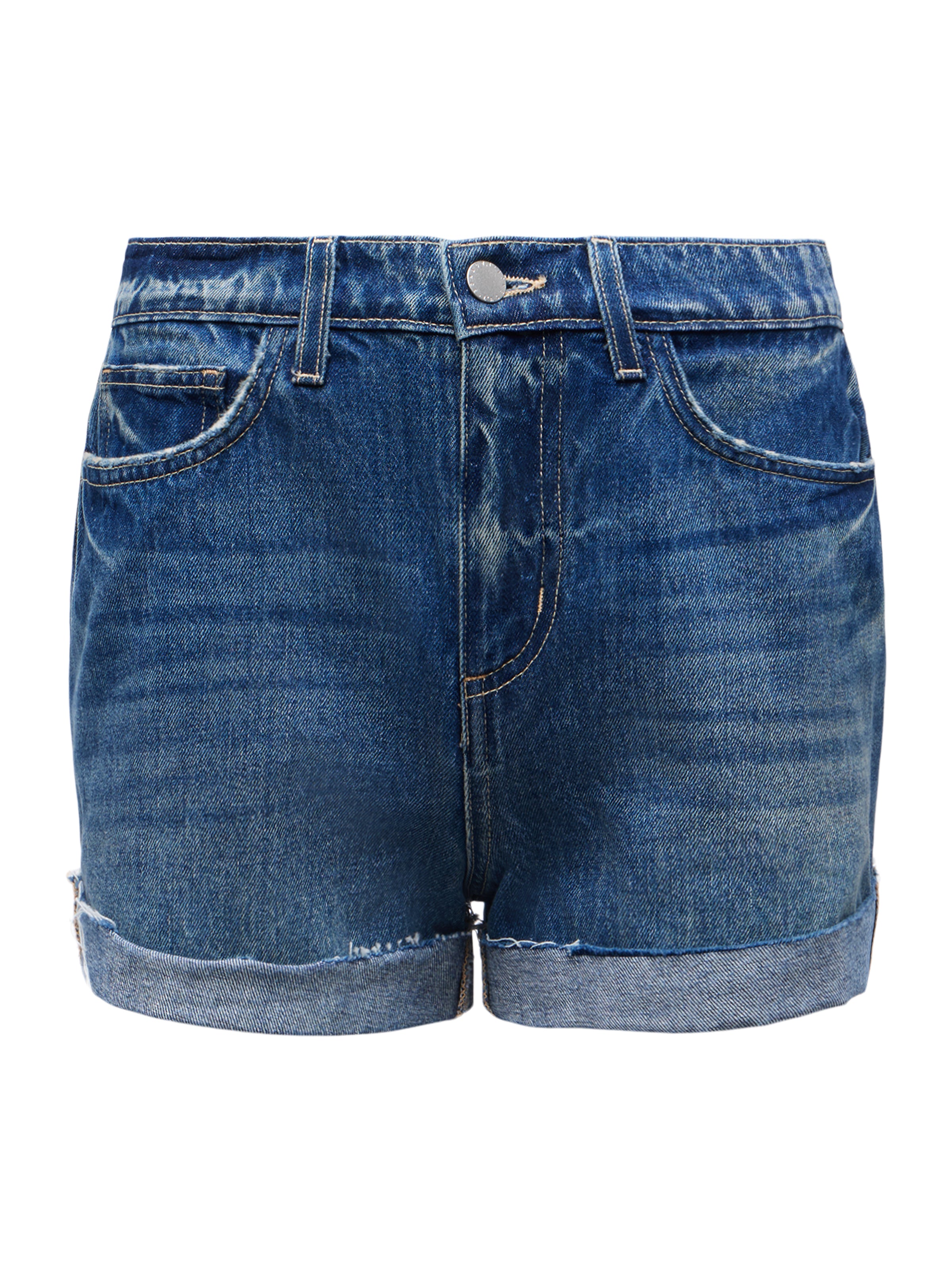 Jazzy Cuffed Denim Short short L'AGENCE