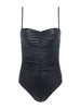 Aubrey Faux Leather Swimsuit coming soon L'AGENCE   