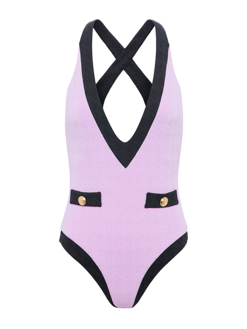 Lisa Plunge One-Piece Swimsuit swim L'AGENCE   