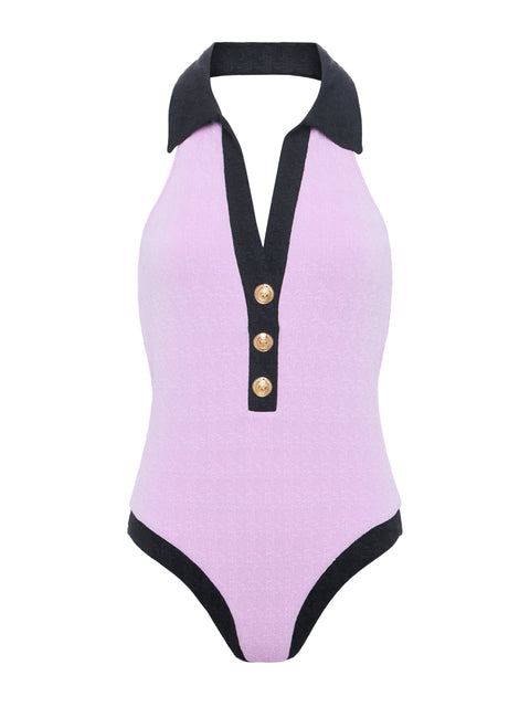 Natalya Collared One-Piece swim L'AGENCE   