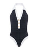 Natalya Collared One-Piece swim L'AGENCE   